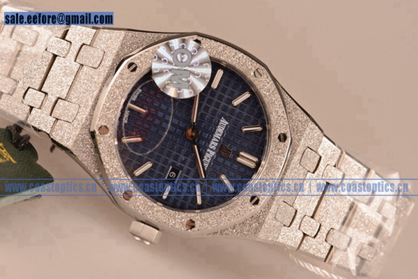 Perfect Replica Audemars Piguet Royal Oak Lady Watch Steel 67653BC.GG.1263BL.02 (EF)